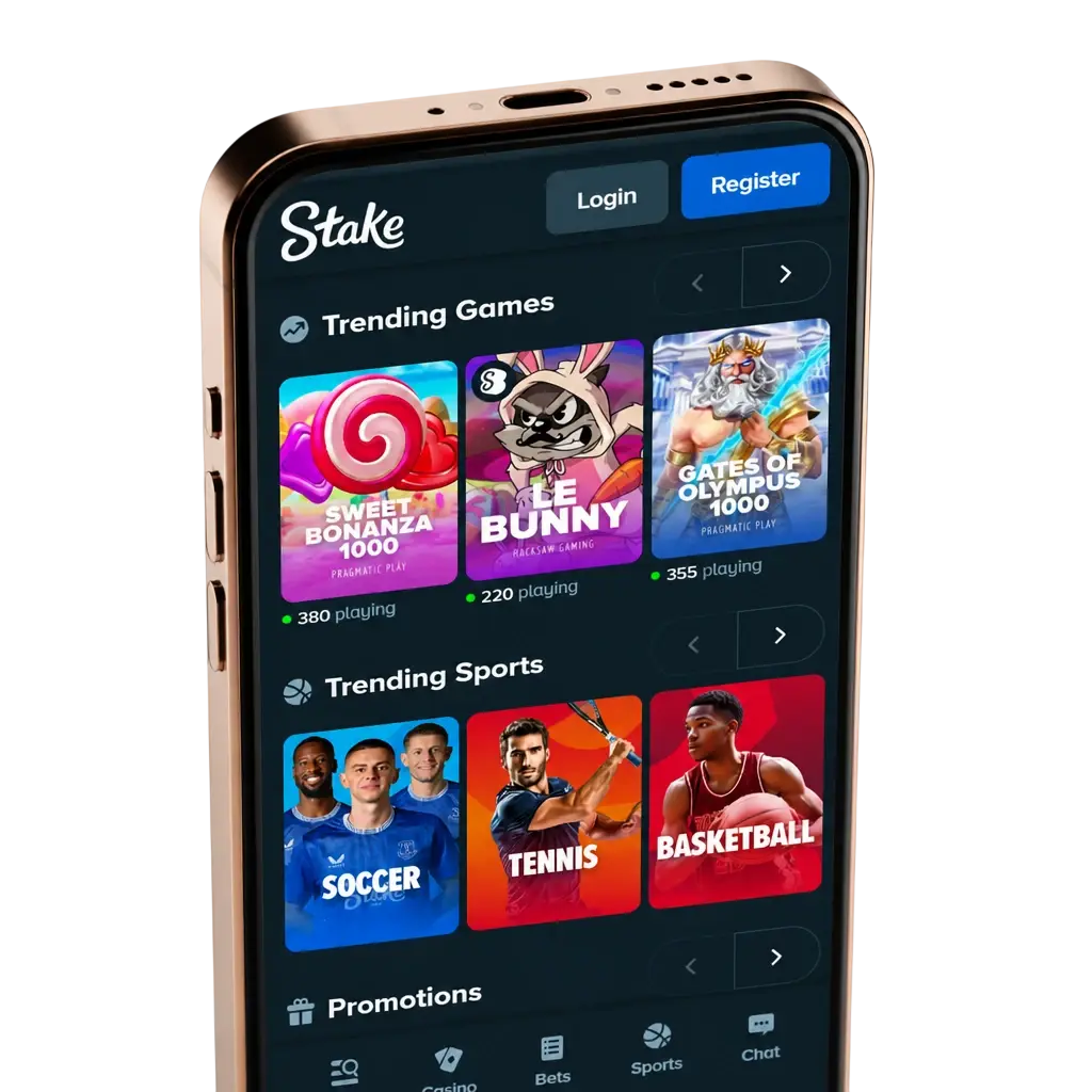 Download the Stake App for Android and iOS (iPhone, iPad)