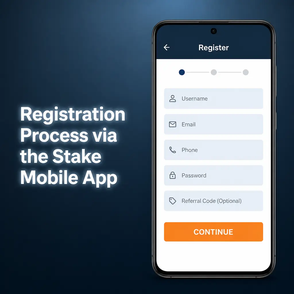 Registration Process via the Stake Mobile App